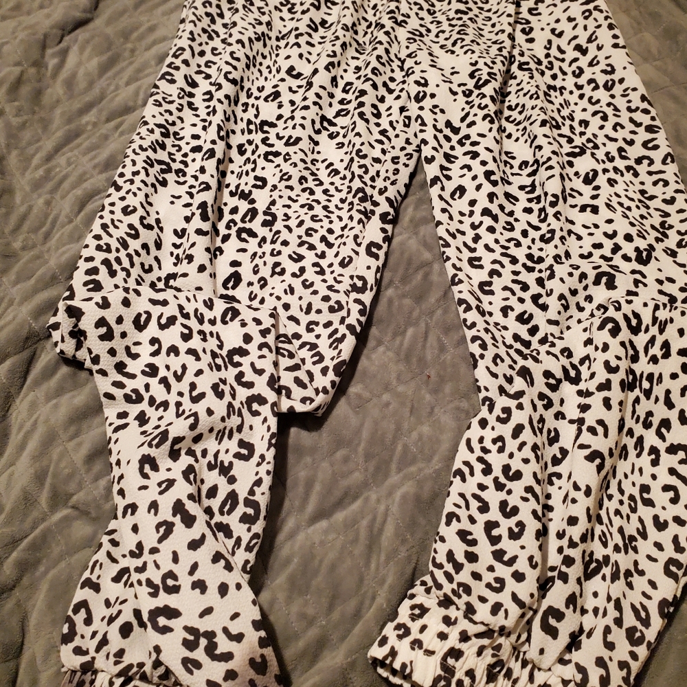 Lepers print joggers